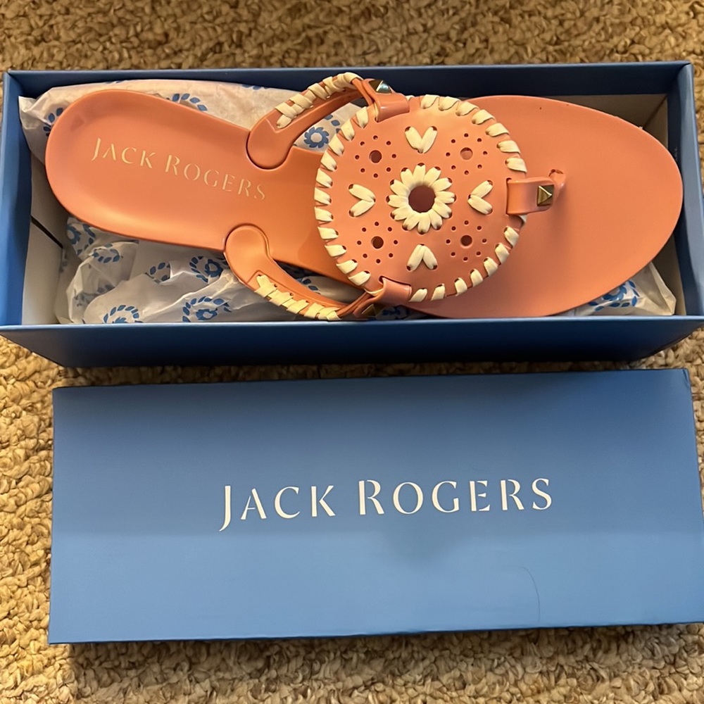 NWT and Box Jack Rodgers Georgics Jelly Sandal